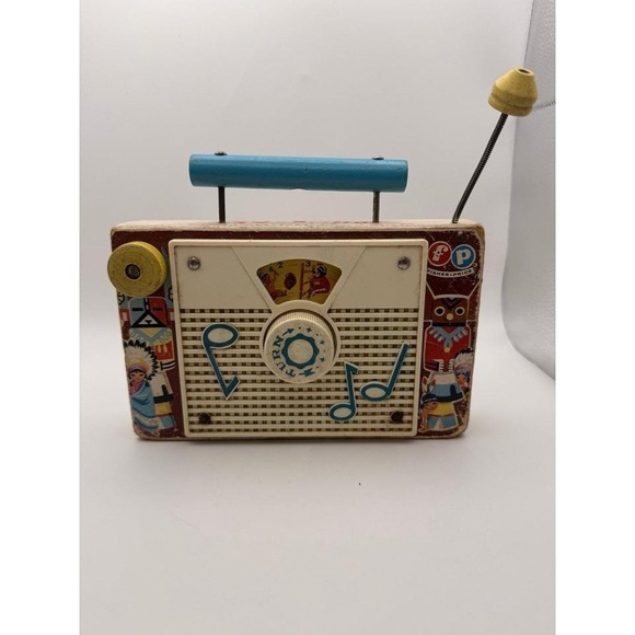Fisher-Price Other - Vtg 1961 Fisher-Price FP MUSIC BOX TV RADIO Ten Little Indians -Not working